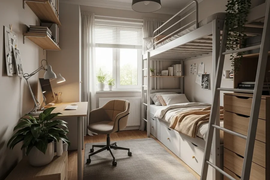 chambre minimaliste espace