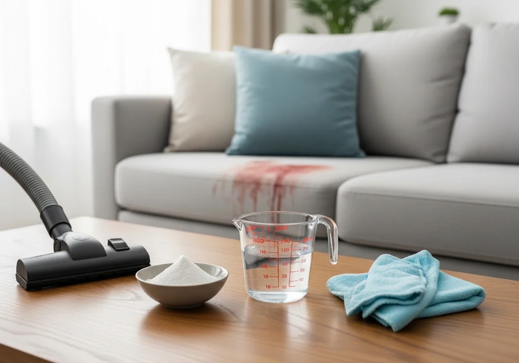 salon moderne nettoyage tache