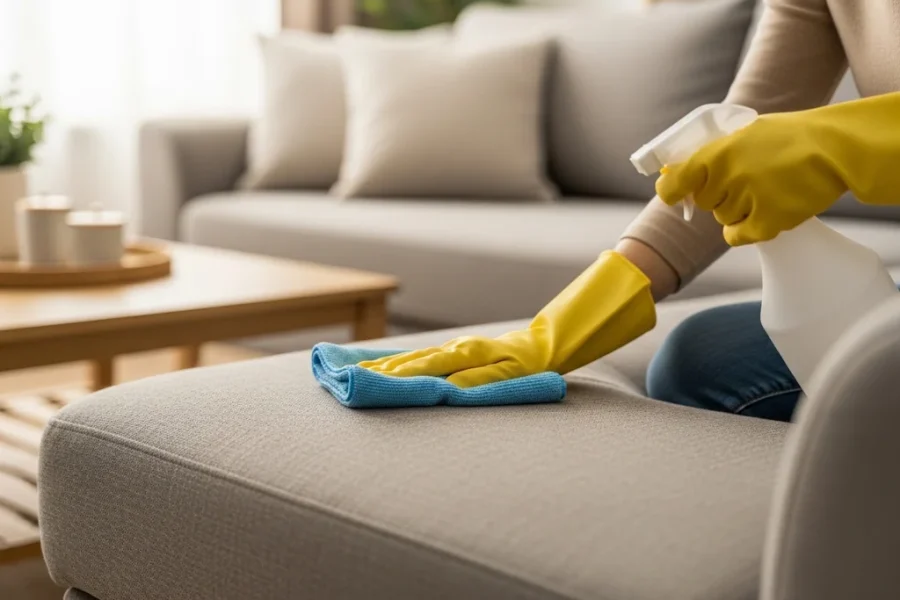 sofa microfibre nettoyage