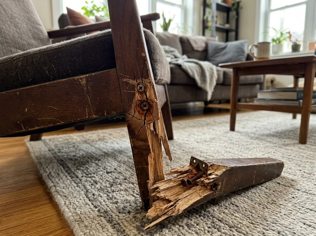sofa cassé réparation